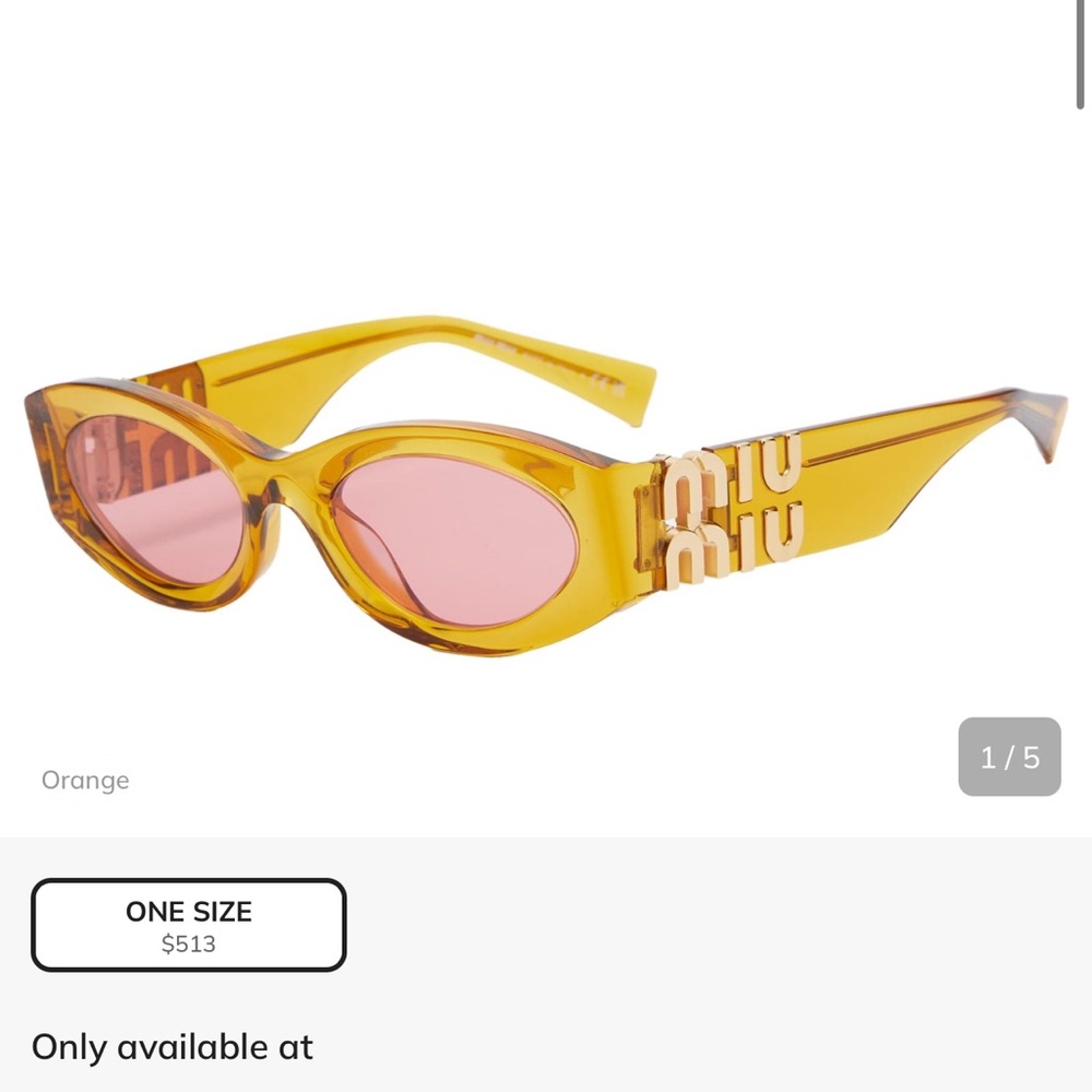 Miu Miu Amber Transparent Frame Sunglasses - Picture 6 of 7
